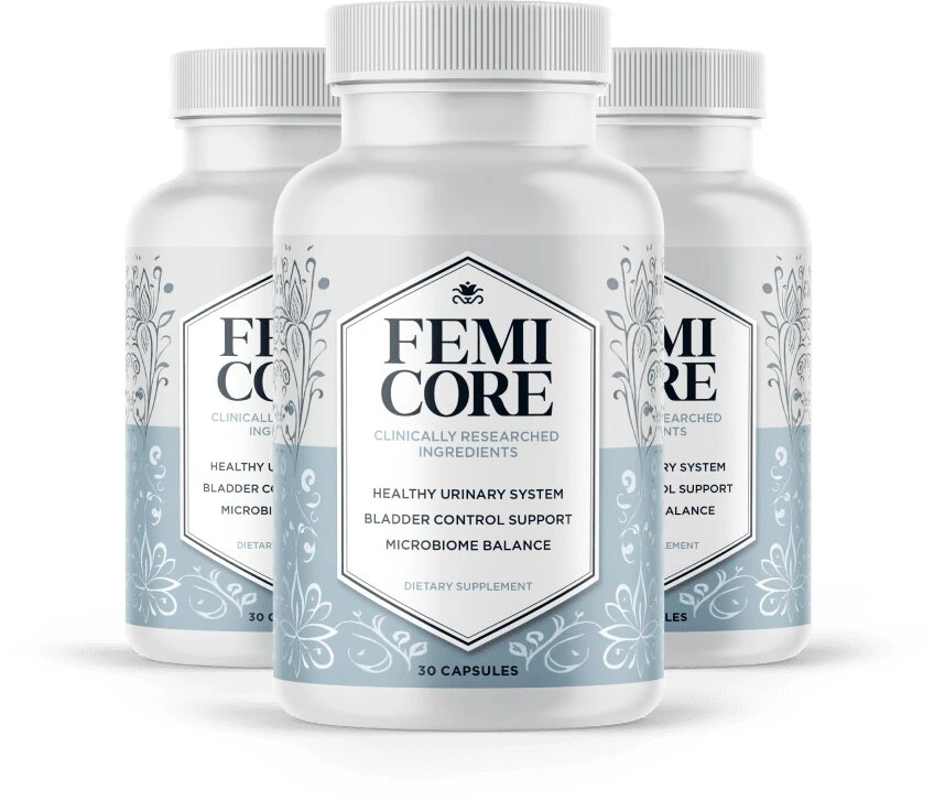 3 bottles of FemiCore urinary support supplement