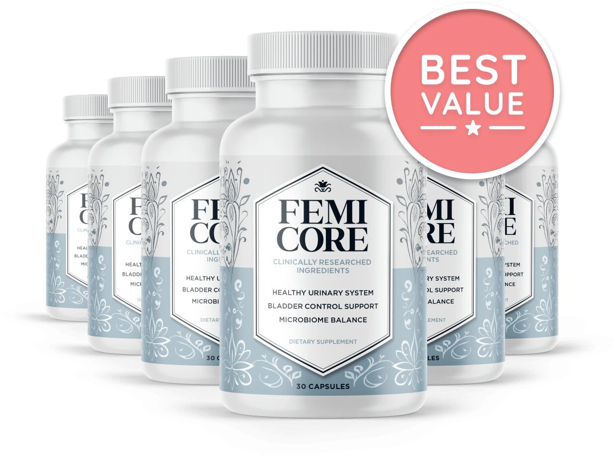 FemiCore bladder control supplement bottles